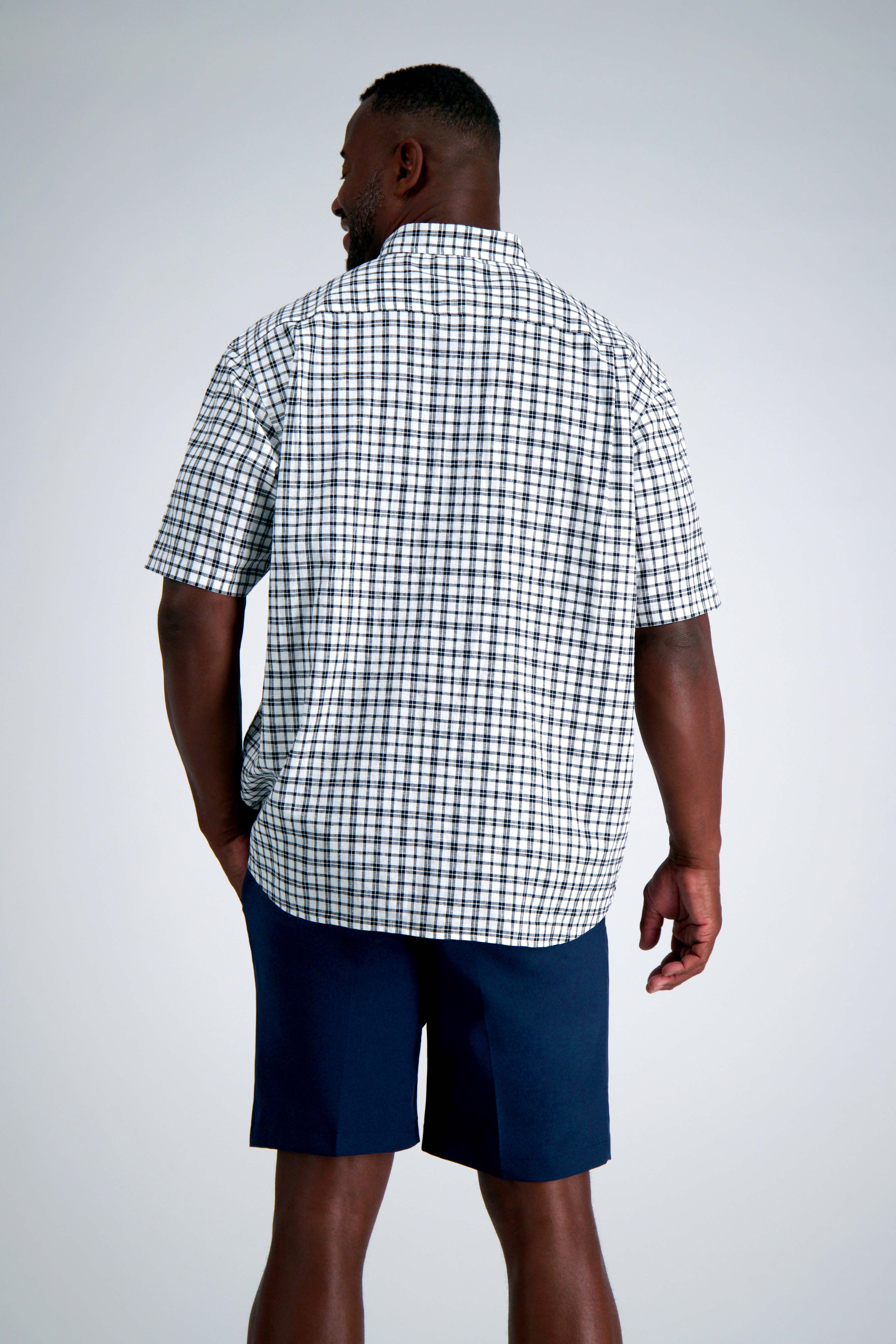 Big & Tall Short Sleeve Button-Down Linen Shirt, , hi-res