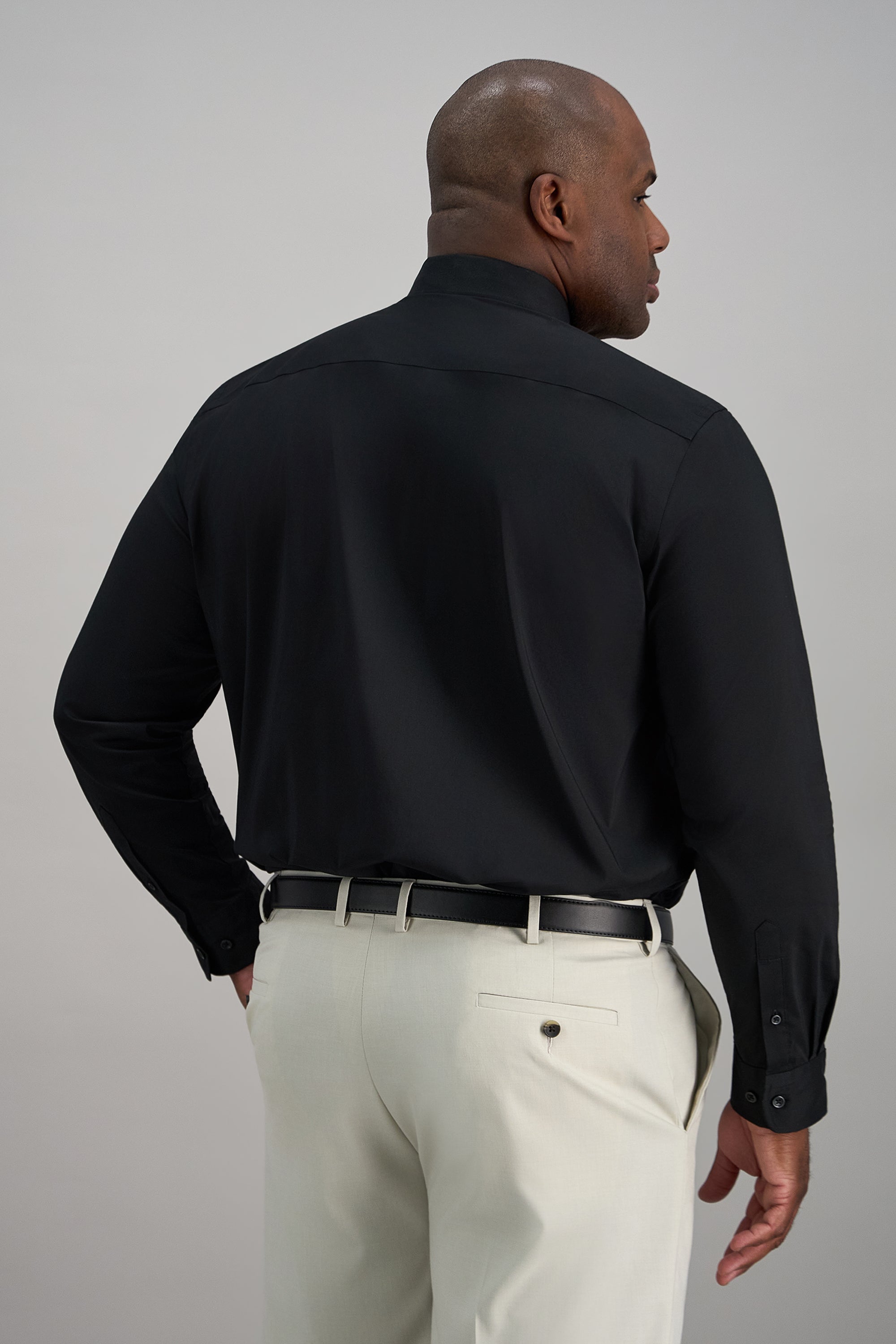 Haggar Big Wrinkle Free Classic Fit Dress Shirt in Black | Size: 20 X 34/35 Haggar Big Wrinkle Free Classic Fit Dress Shirt in Black | Size: 20 X 34/35