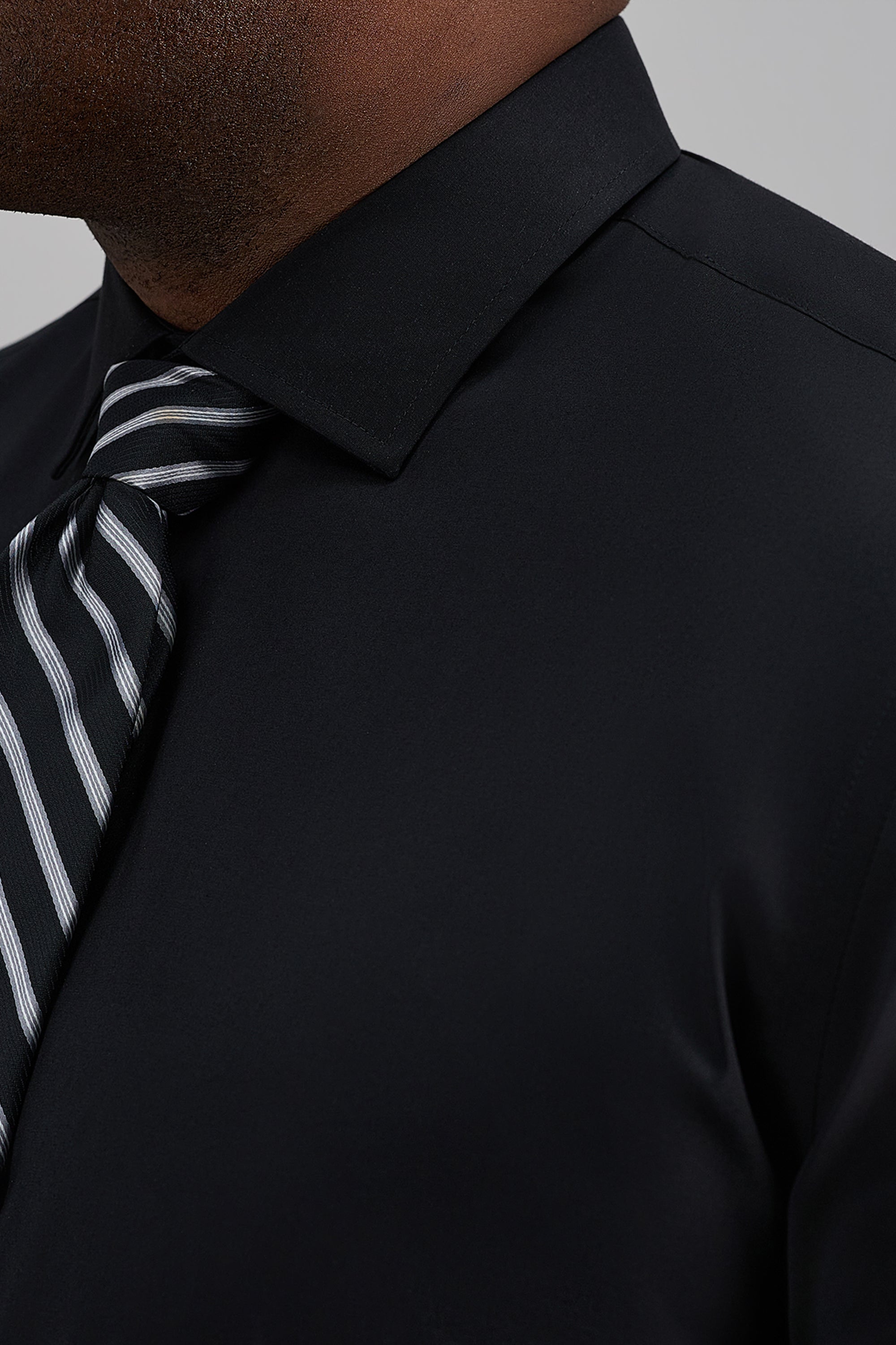 Haggar Big Wrinkle Free Classic Fit Dress Shirt in Black