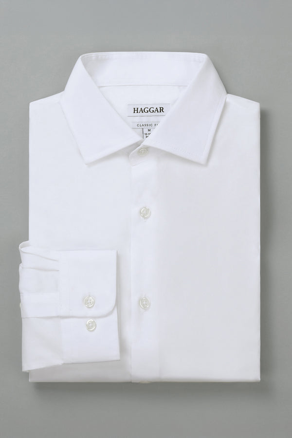 Big & Tall Wrinkle Free Classic Fit Dress Shirt - Haggar.com#color_white