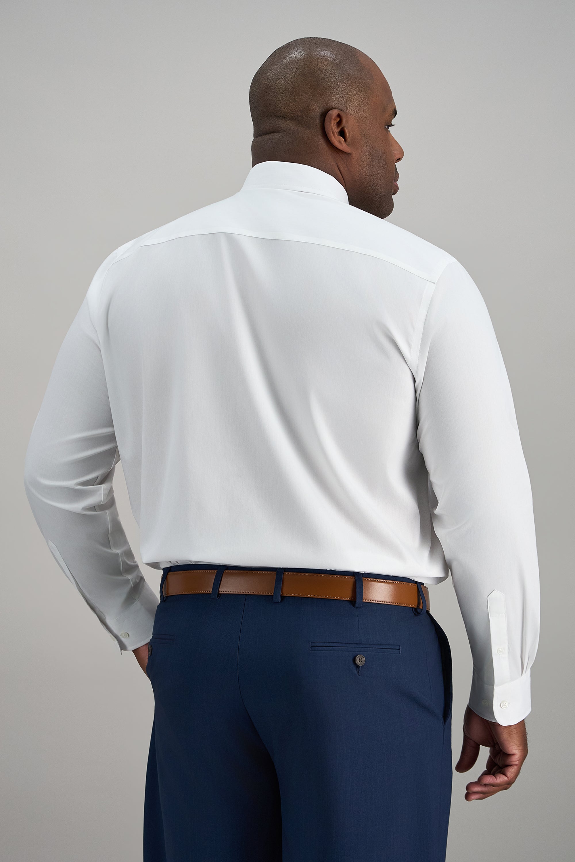 Big & Tall Wrinkle Free Classic Fit Dress Shirt - Haggar.com#color_white