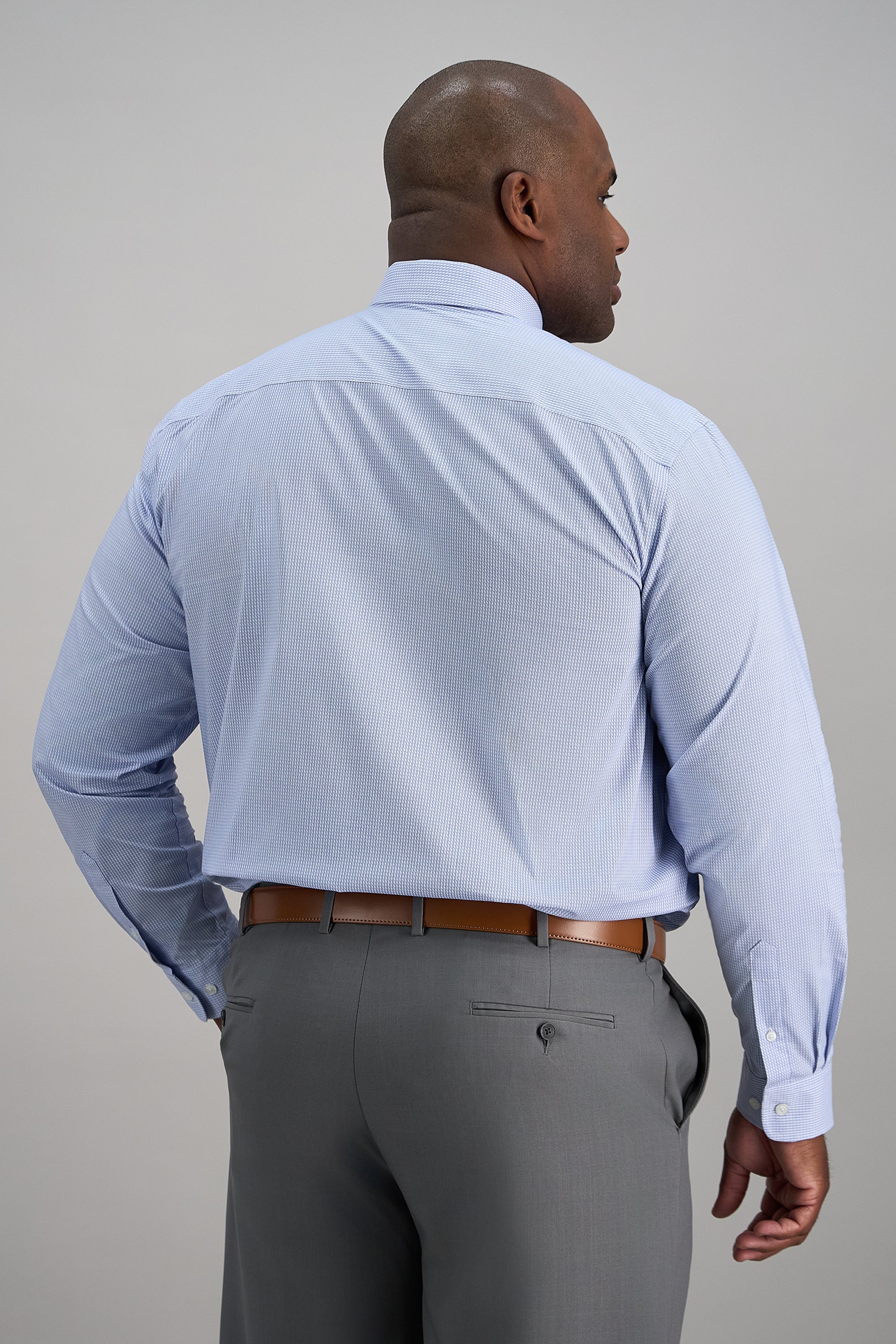 Big & Tall Wrinkle Free Classic Fit Dress Shirt - Haggar.com#color_light blue