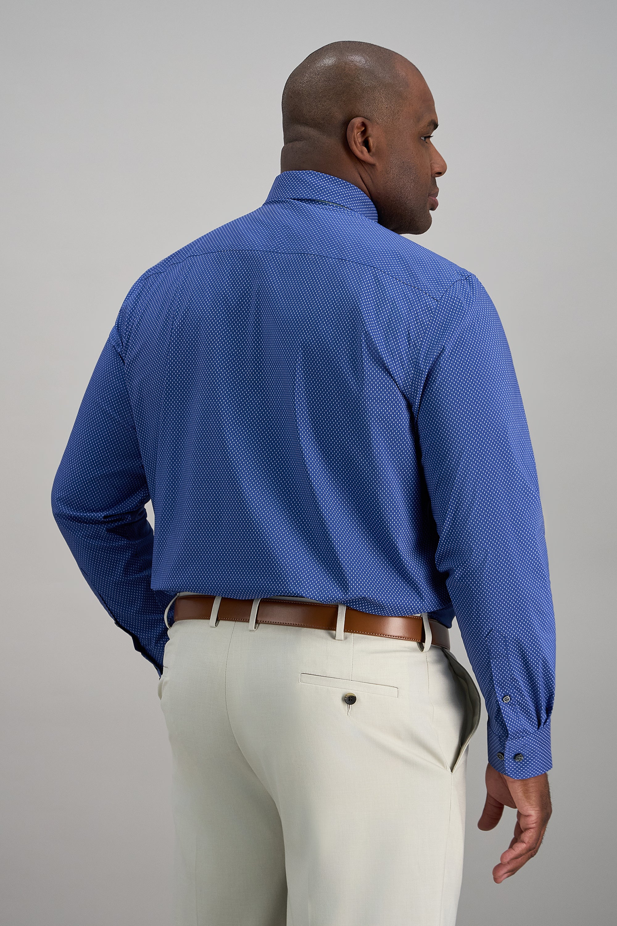 Big & Tall Wrinkle Free Classic Fit Dress Shirt - Haggar.com#color_charcoal