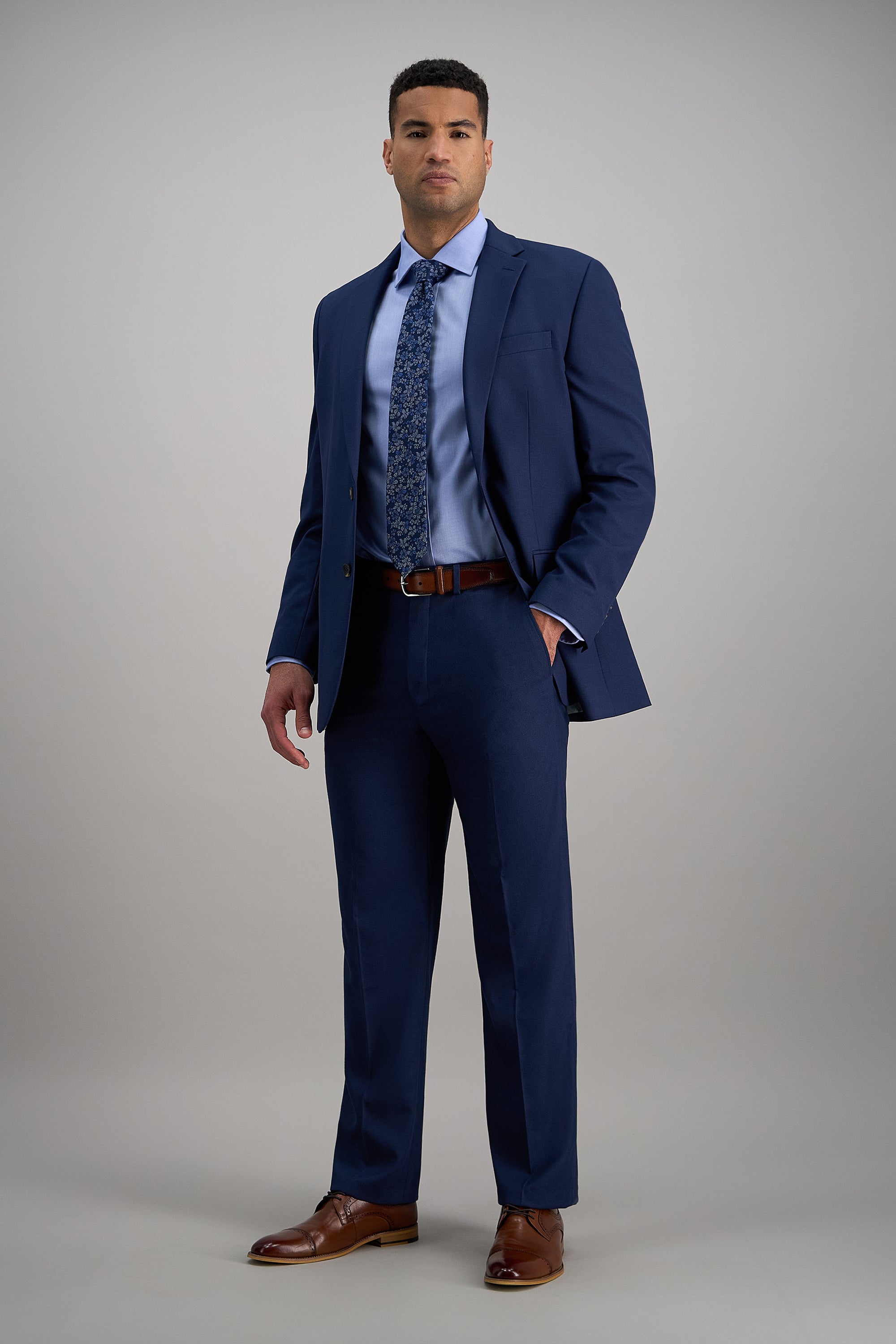 J.M Haggar Basketweave Suit Separates Pant - Haggar.com#color_blue