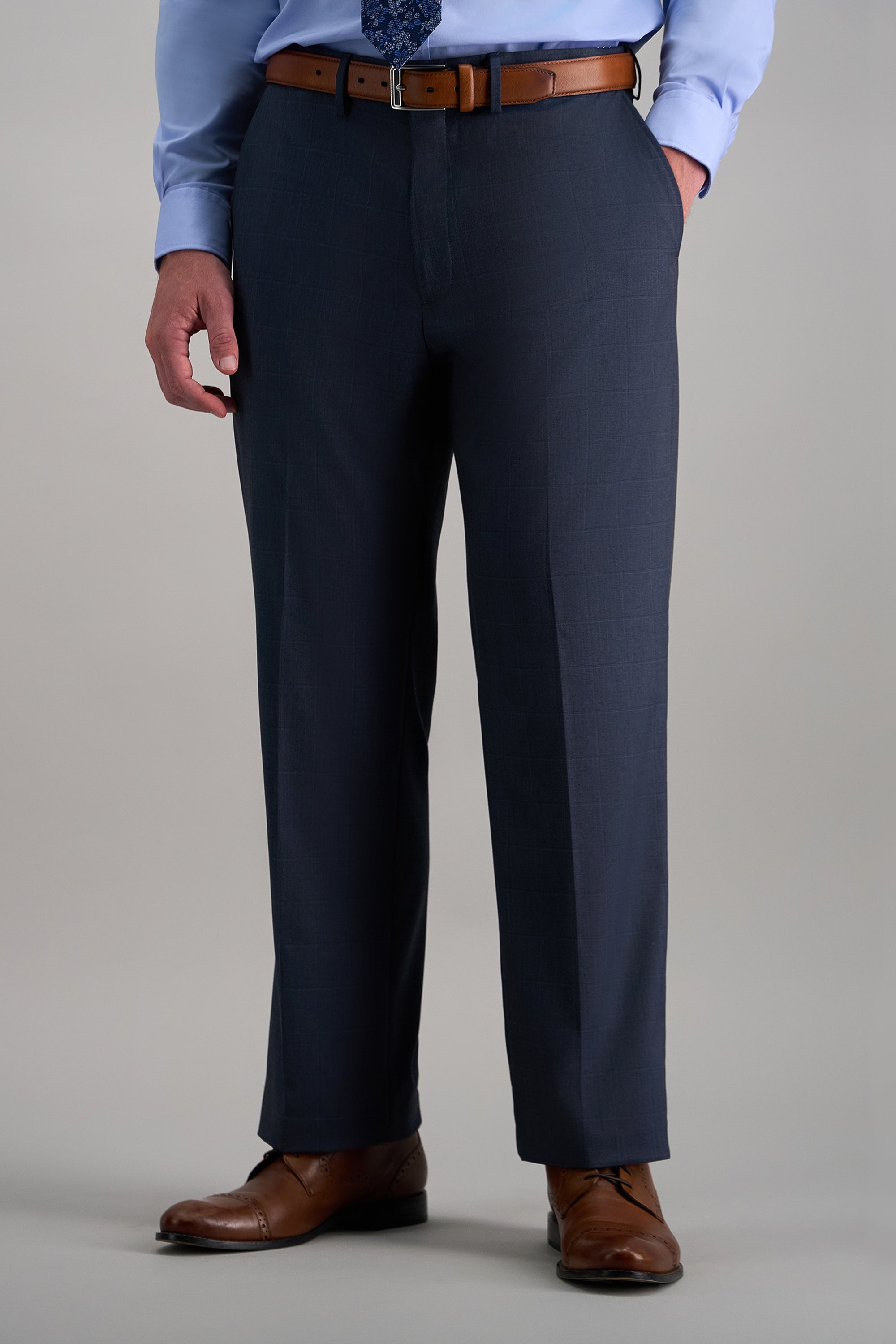 Men's J.M. Haggar Premium Classic-Fit Stretch Suit Pants, Size: 34X30, Blue Heather