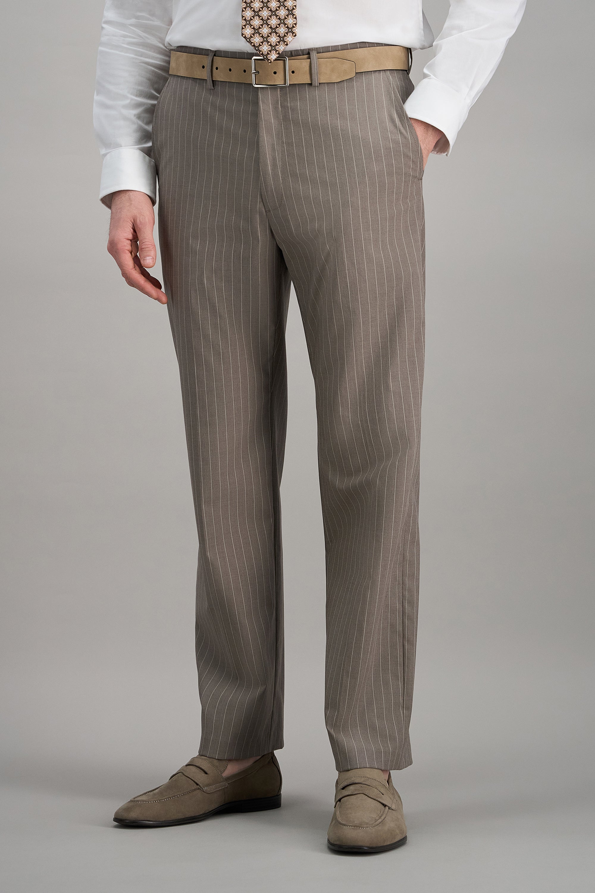J.M. Haggar™ Premium Stretch Pin Stripe Suit Pant - Haggar.com#color_medium taupe