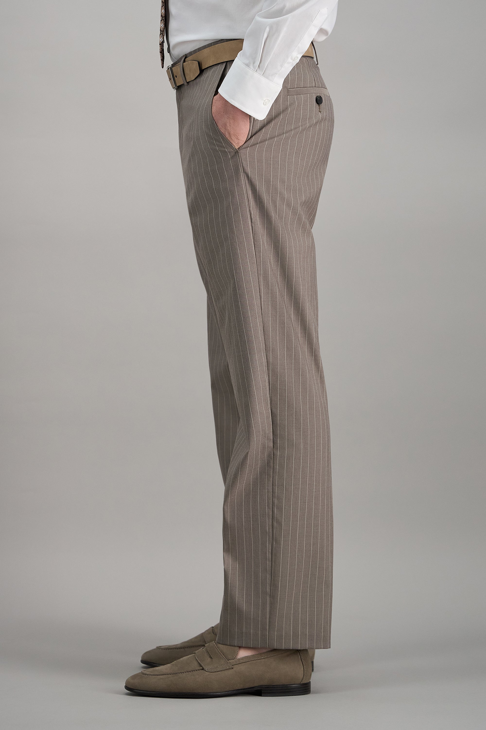 J.M. Haggar™ Premium Stretch Pin Stripe Suit Pant - Haggar.com#color_medium taupe