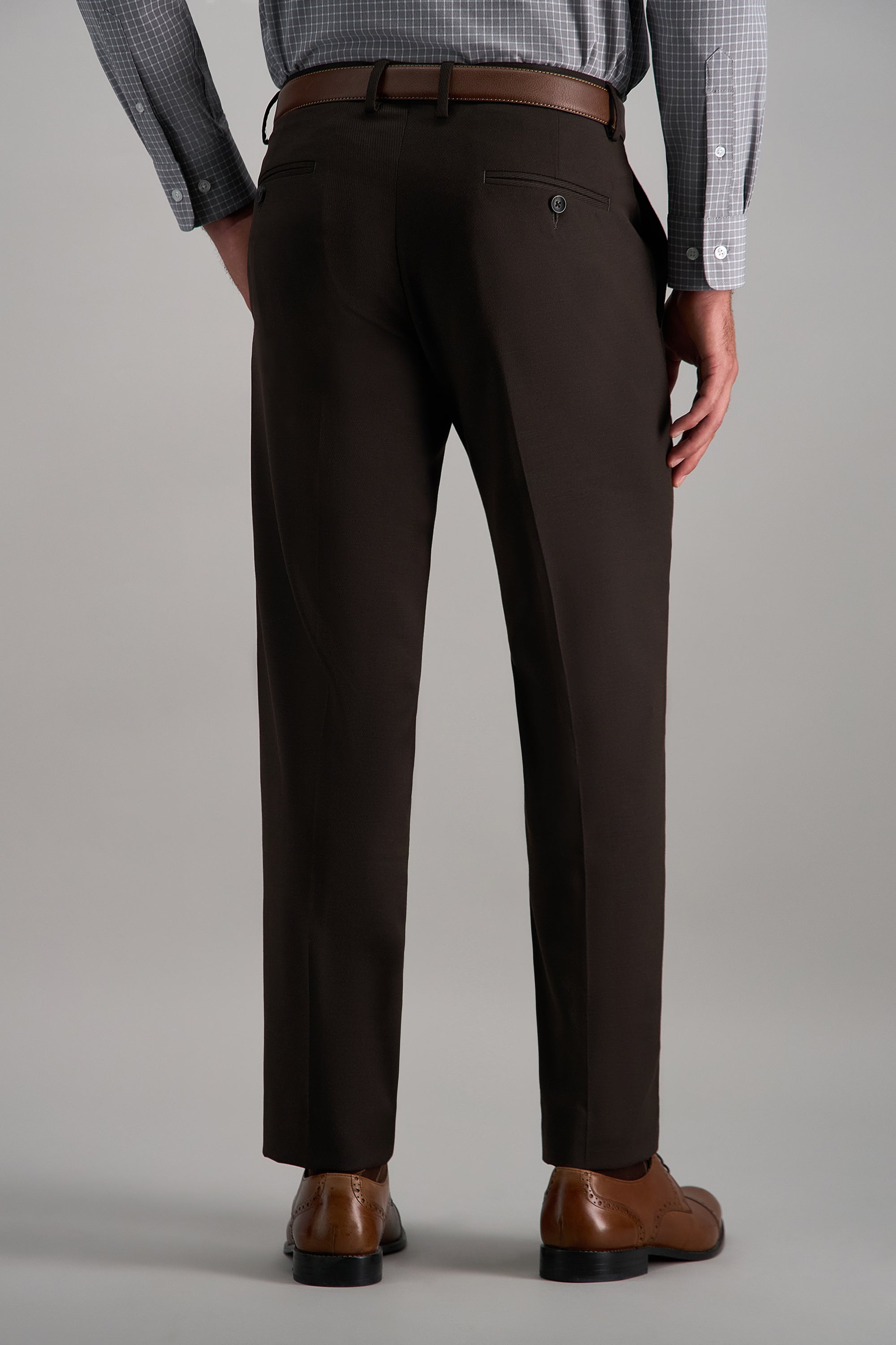 J.M. Haggar Prominent Twill Suit Pant, , hi-res#color_chocolate