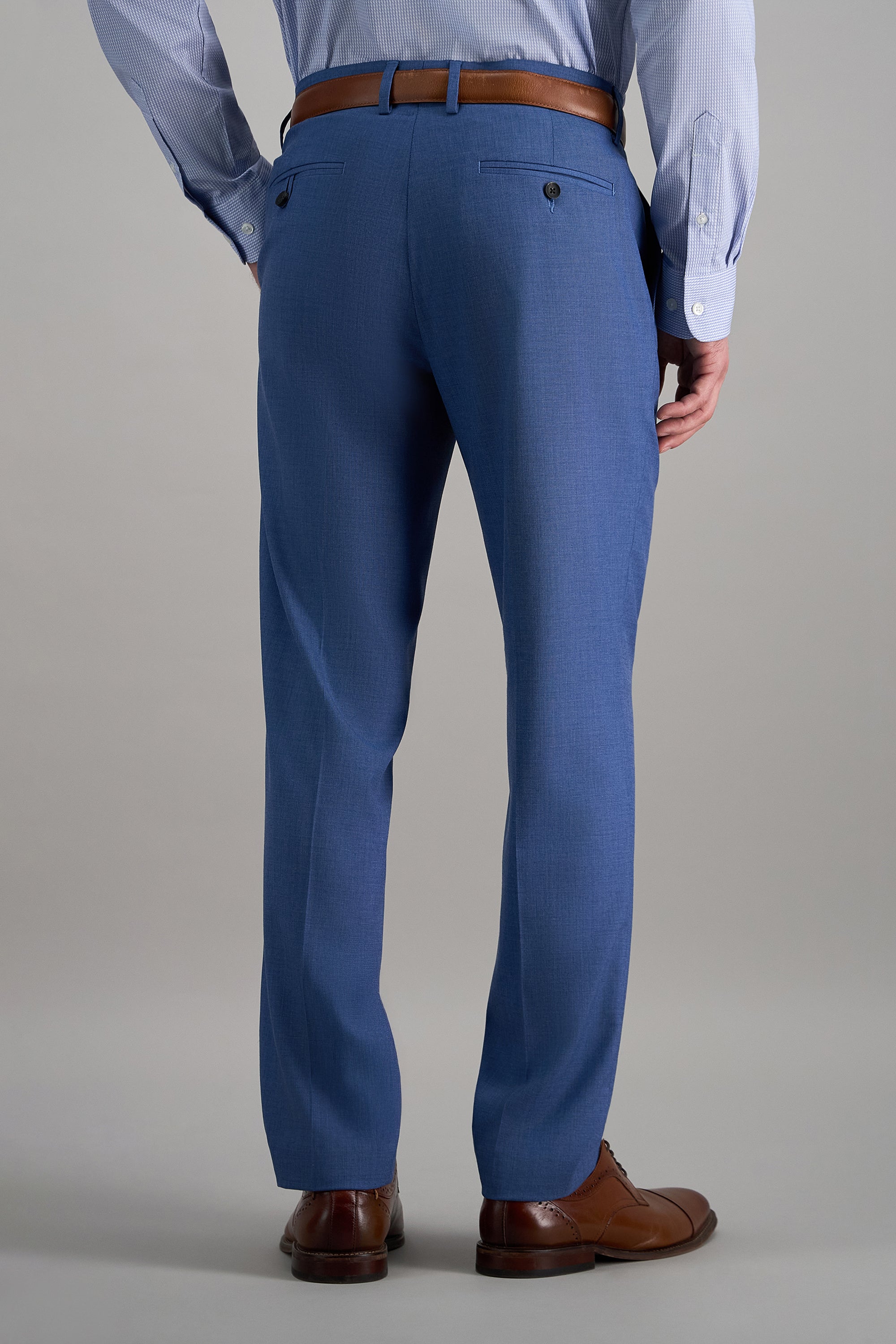 Smart Wash® Premium Stretch Plaid Suit Pant - Haggar.com#color_lt blue