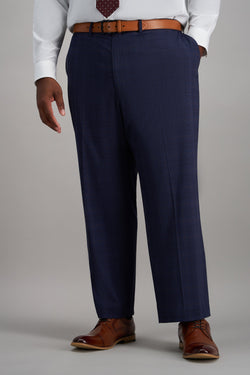 Big & Tall J.M. Haggar Prince of Wales Suit Pant, , hi-res#color_blue