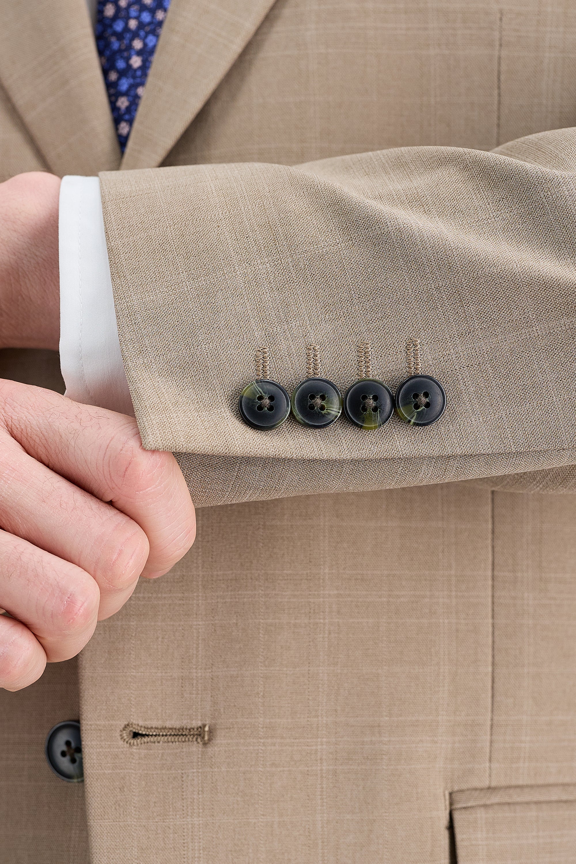 Smart Wash® Repreve® Tonal Plaid Suit Jacket - Haggar.com#color_taupe