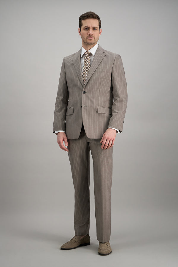 J.M. Haggar™ Premium Stretch Pin Stripe Suit Jacket - Haggar.com#color_medium taupe