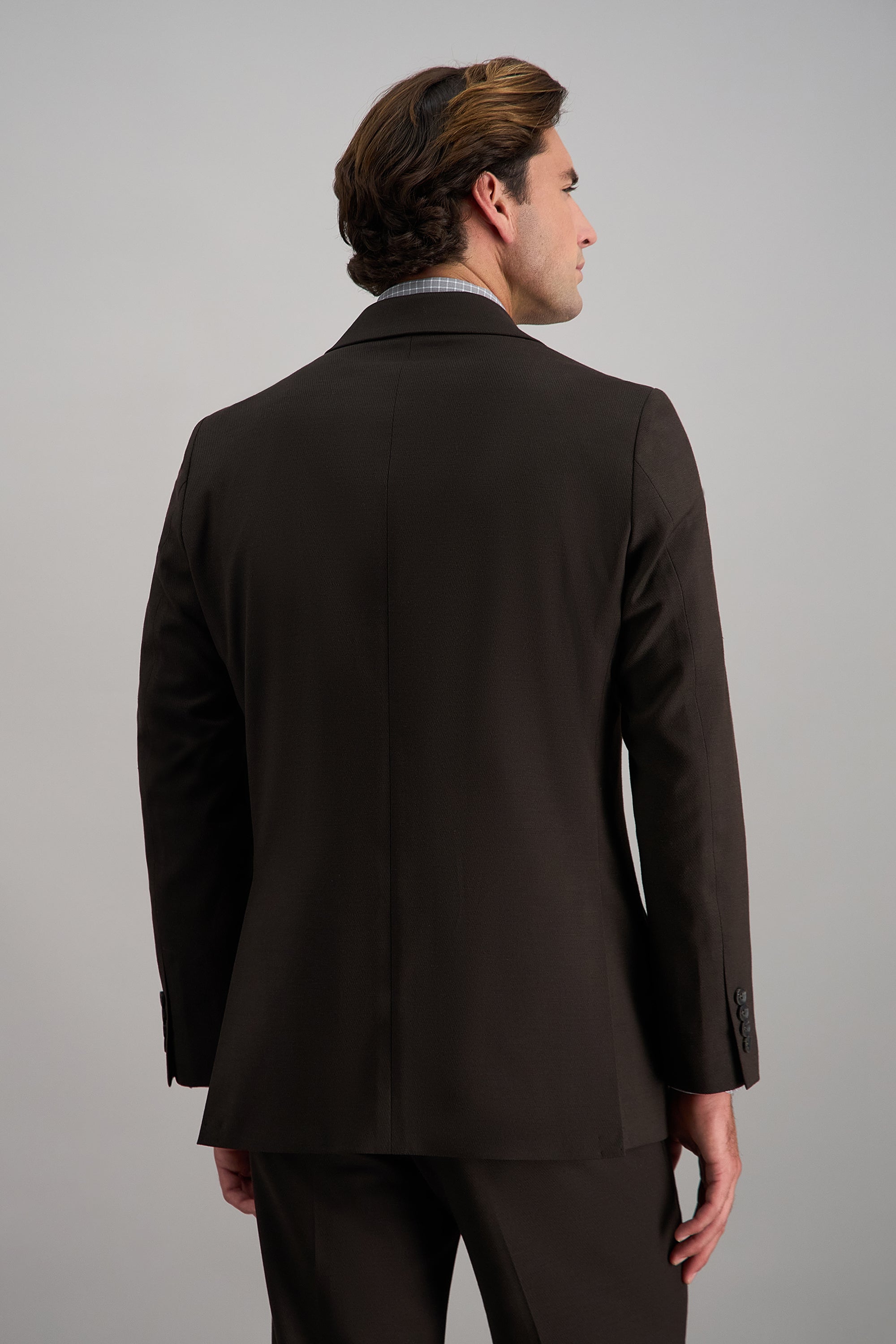 J.M. Haggar Prominent Twill Suit Jacket, , hi-res#color_chocolate