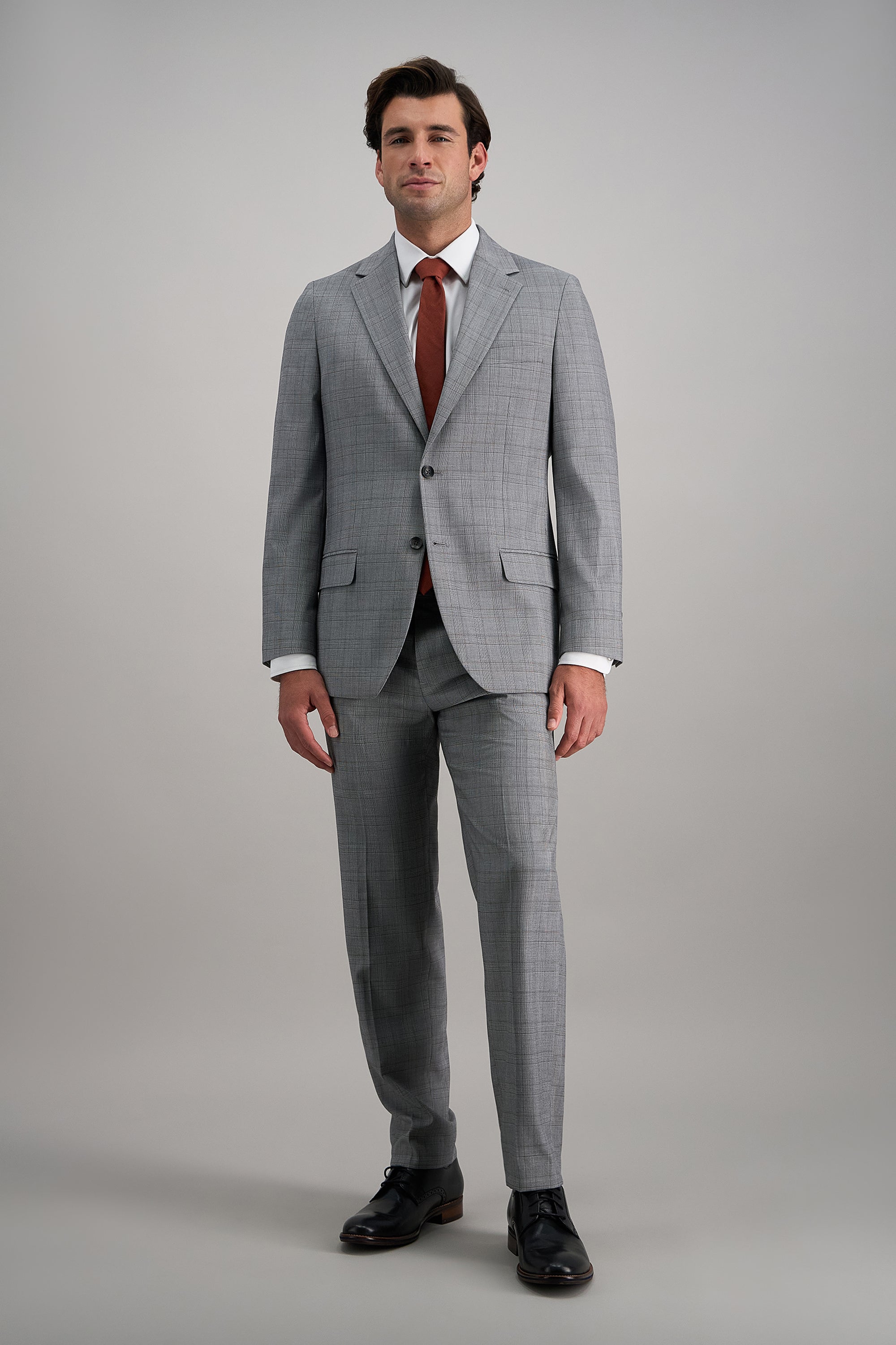 Sir Jac グレー カジュアルジャケット J.M. Haggar Glen Plaid Sharkskin Suit Jacket