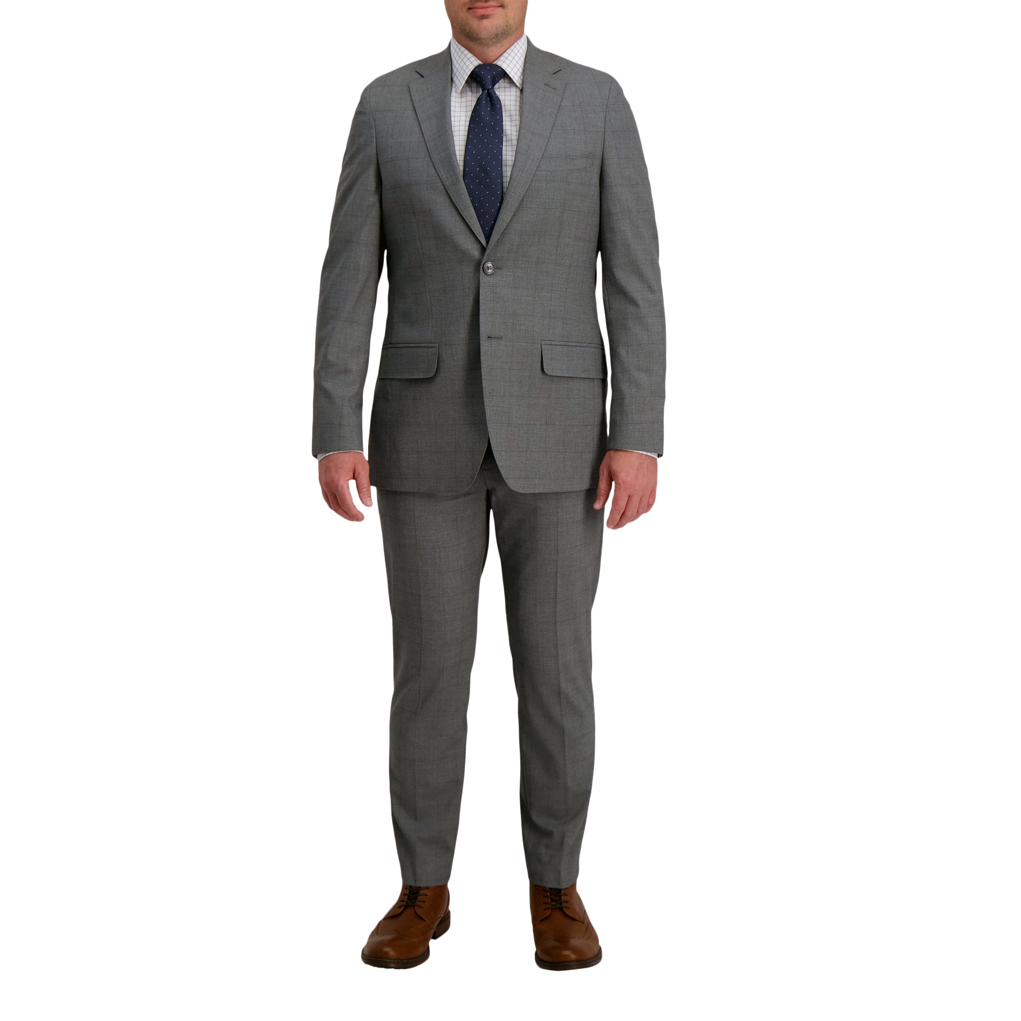 J.M. Haggar Glen Plaid Windowpane Suit Jacket, , hi-res