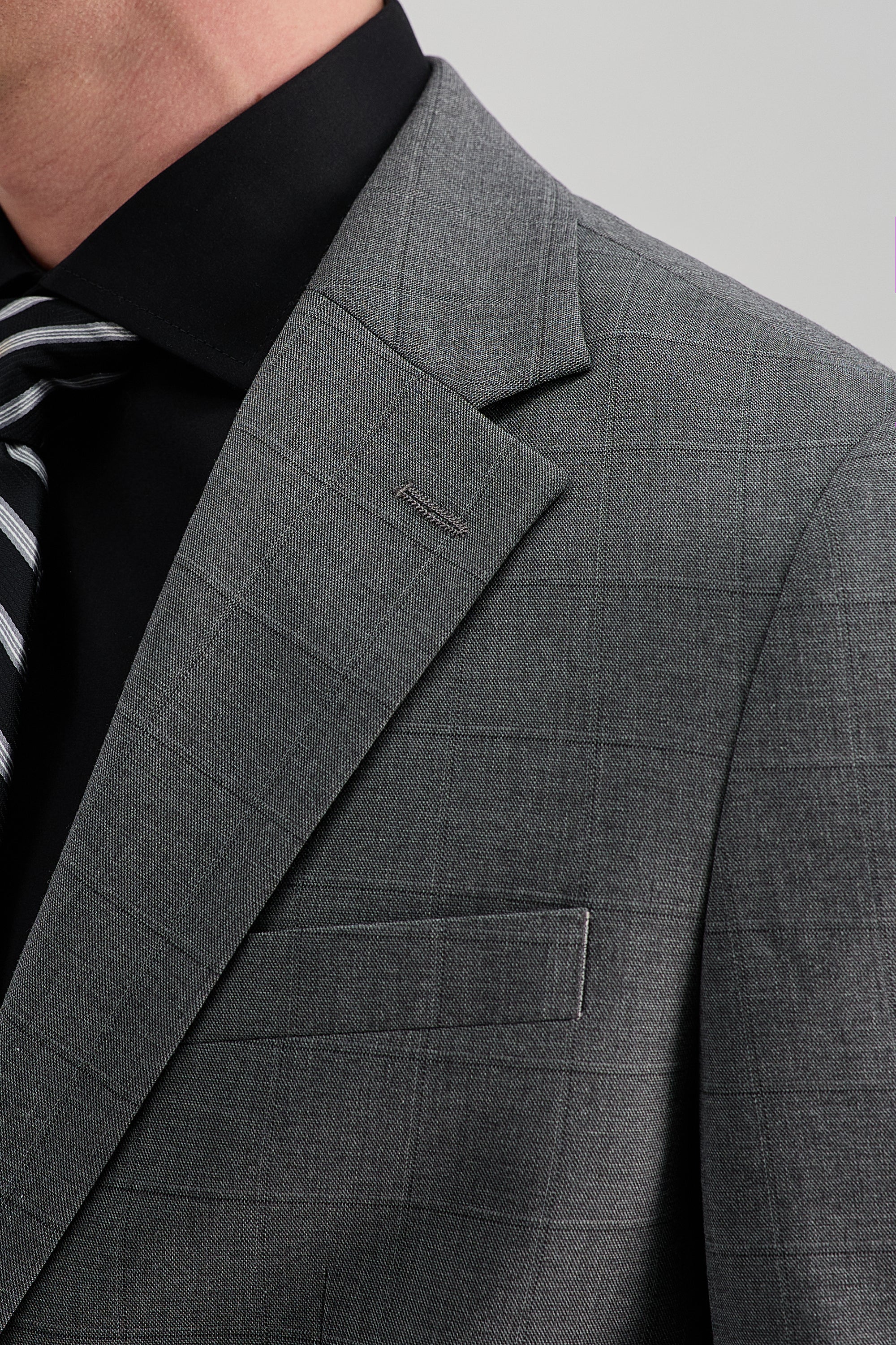 J.M. Haggar™ Sharkskin Windowpane Suit Jacket - Haggar.com#color_med grey