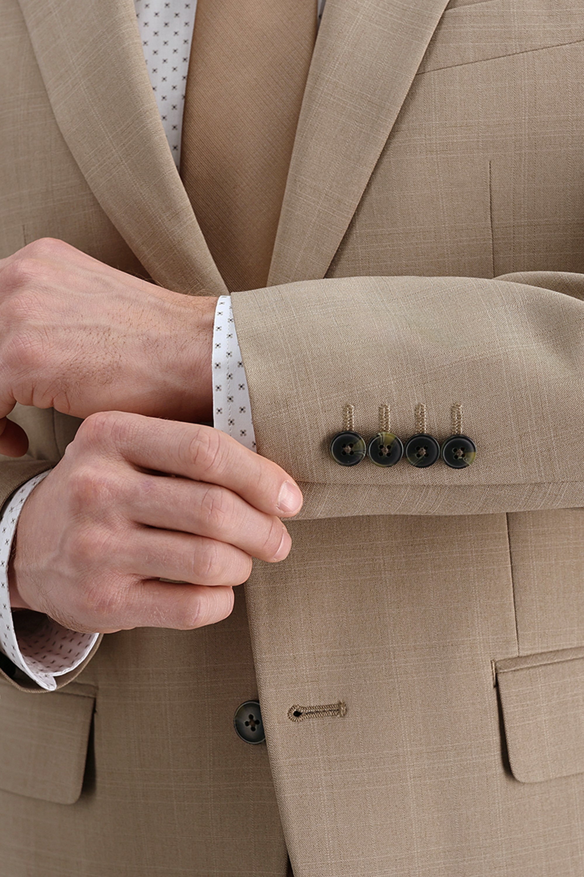 Smart Wash® Tonal Plaid Suit Separates - Haggar.com#color_taupe