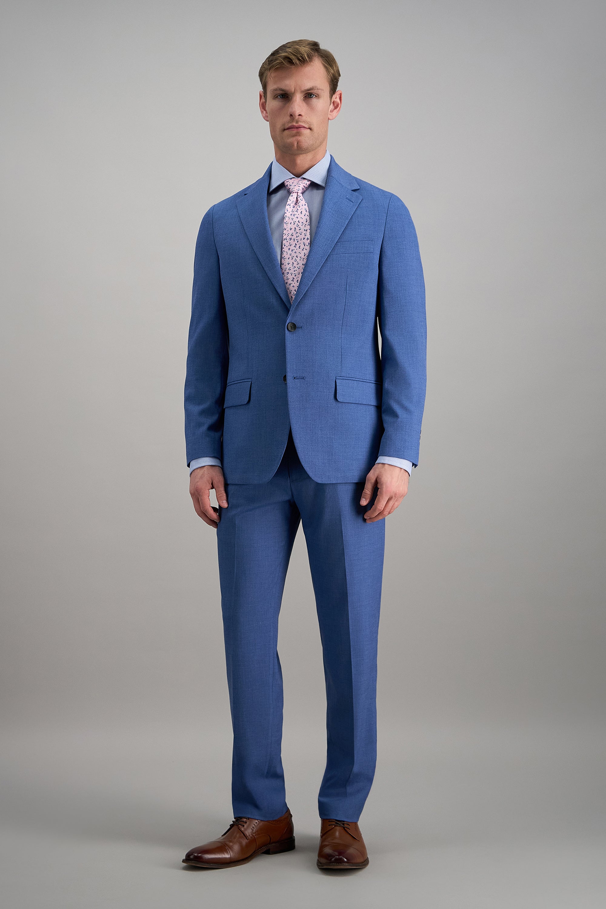 Smart Wash® Premium Stretch Plaid Suit Jacket - Haggar.com#color_lt blue