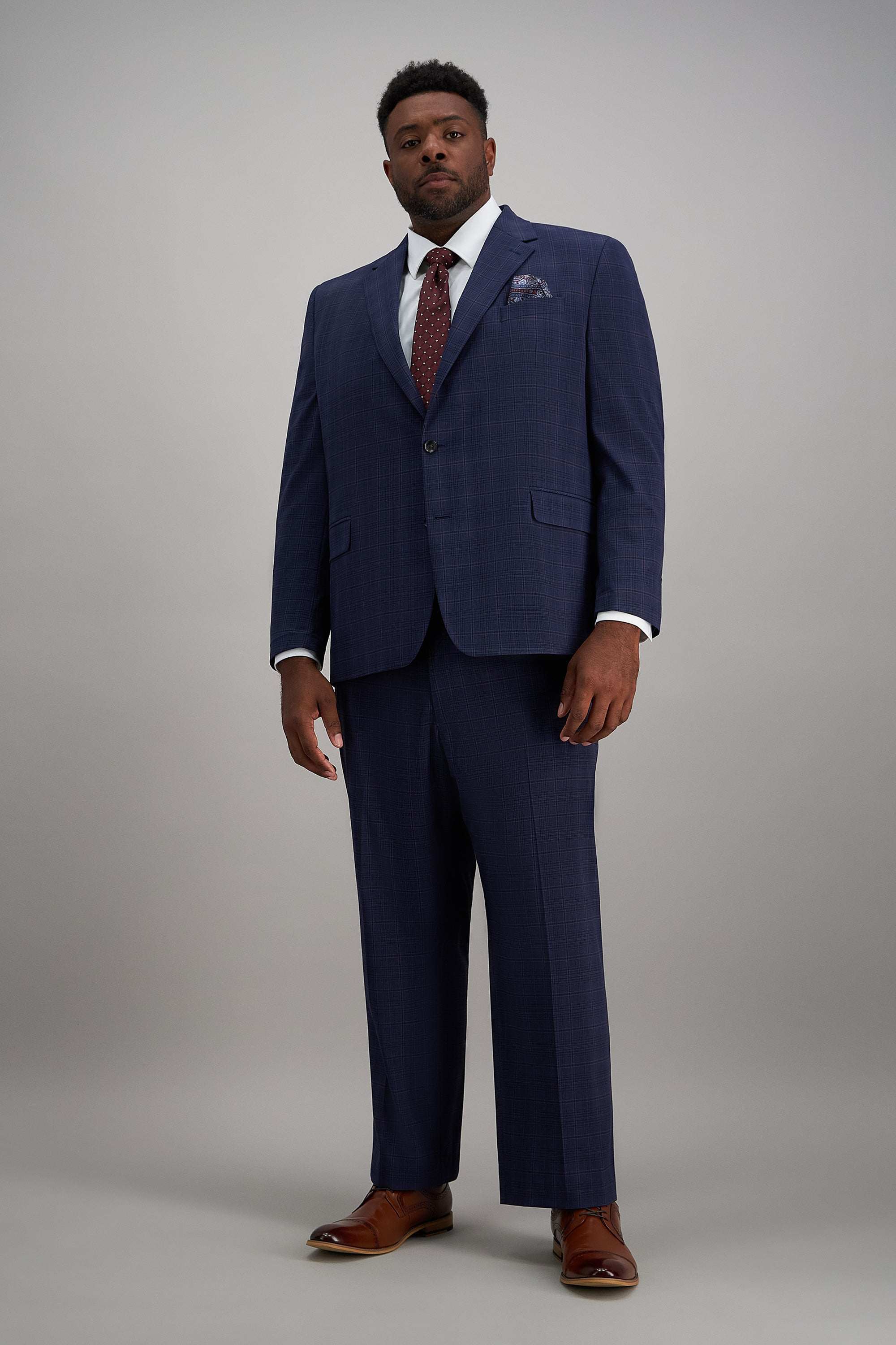 Big & Tall J.M. Haggar Prince of Wales Suit Separates