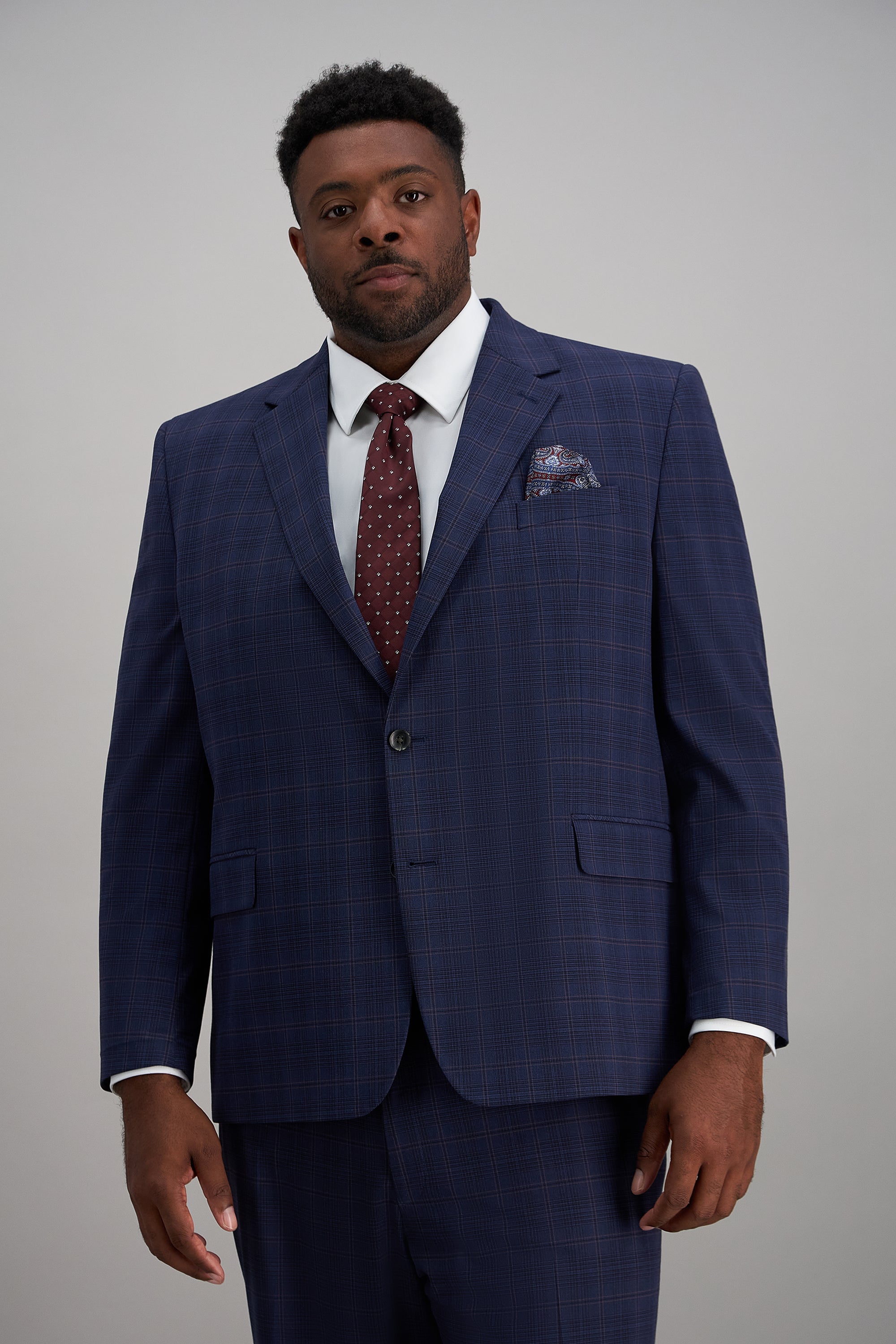 Big & Tall J.M. Haggar Prince of Wales Suit Separates