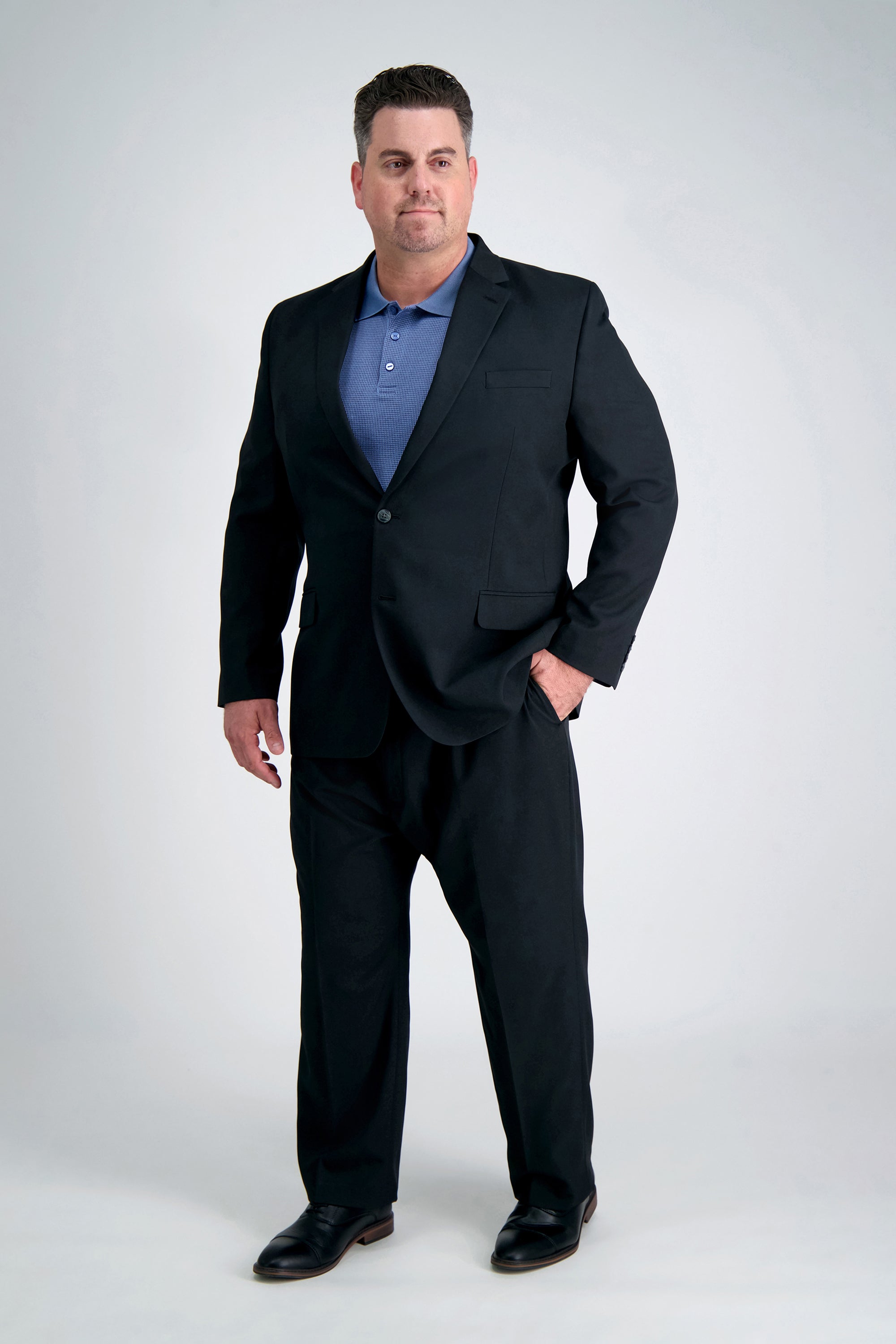 Big & Tall Travel Performance Heather Twill Suit Jacket, , hi-res