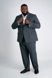 Big & Tall Travel Performance Stria Tic Weave Suit Jacket, , hi-res#color_dark heather grey