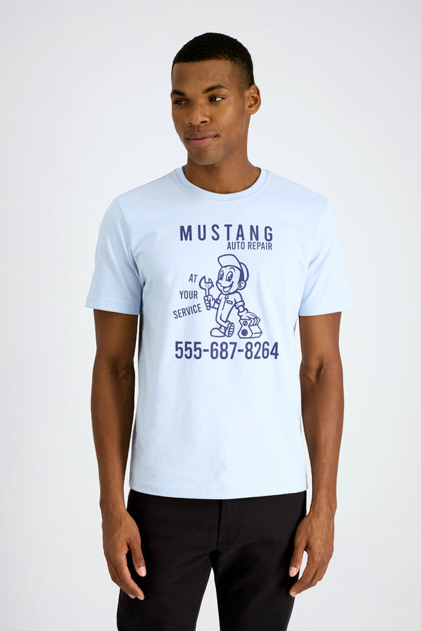 Mustang® Graphic Jersey Tee, , hi-res#color_light blue