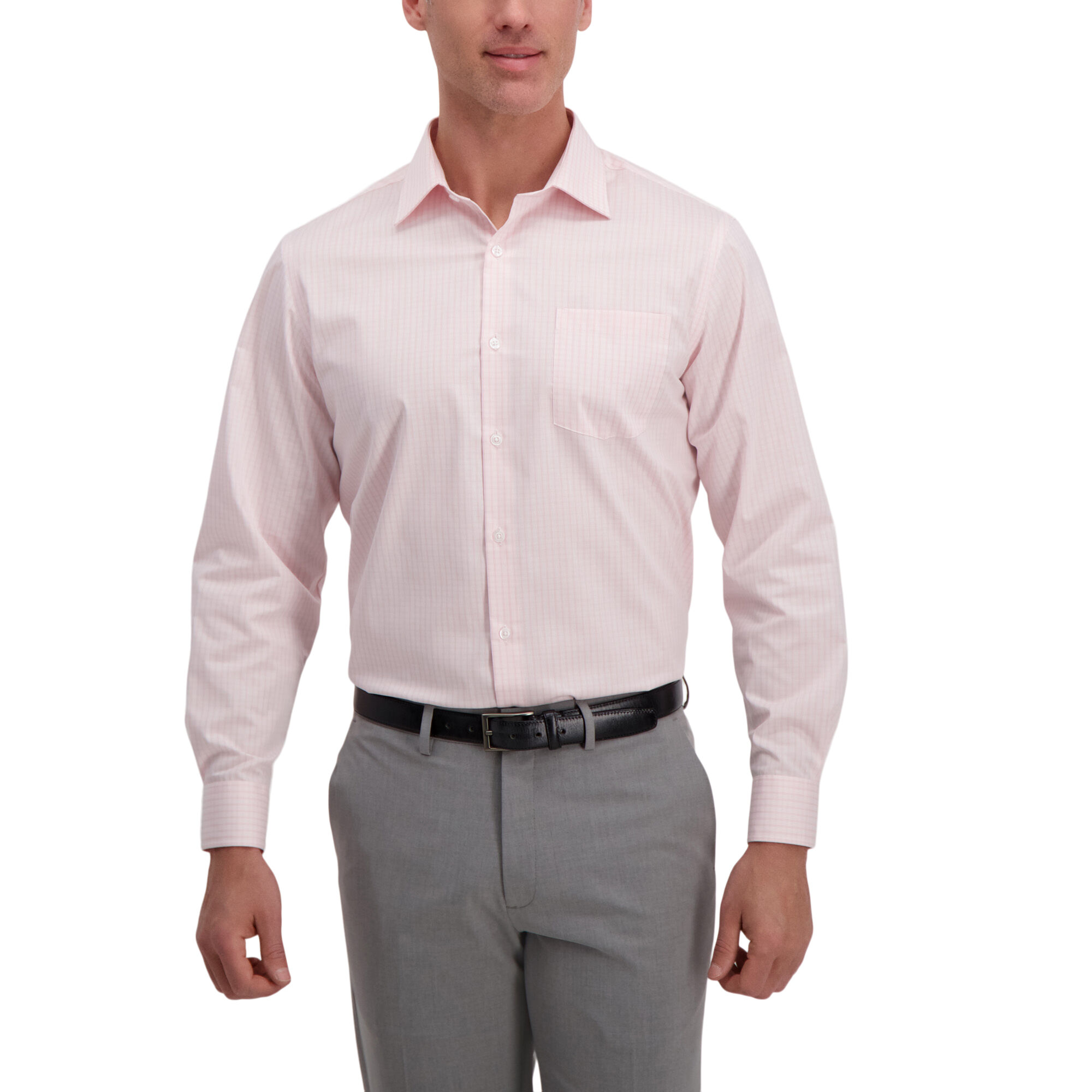 Haggar Rose Plaid Premium Comfort Dress Shirt Pink (HAG001HP188 Clothing Shirts & Tops) photo
