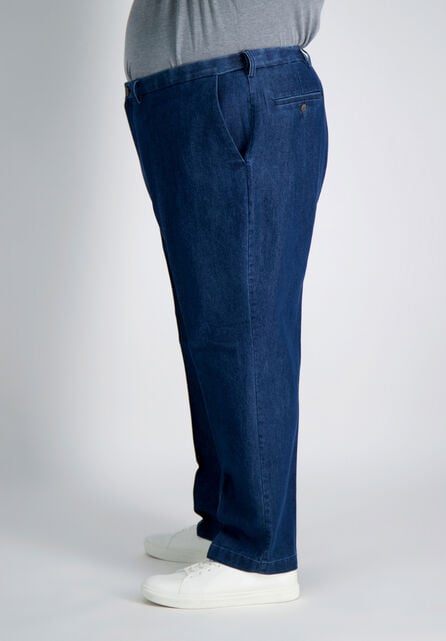 Big &amp; Tall Stretch Denim Trouser, Medium Blue