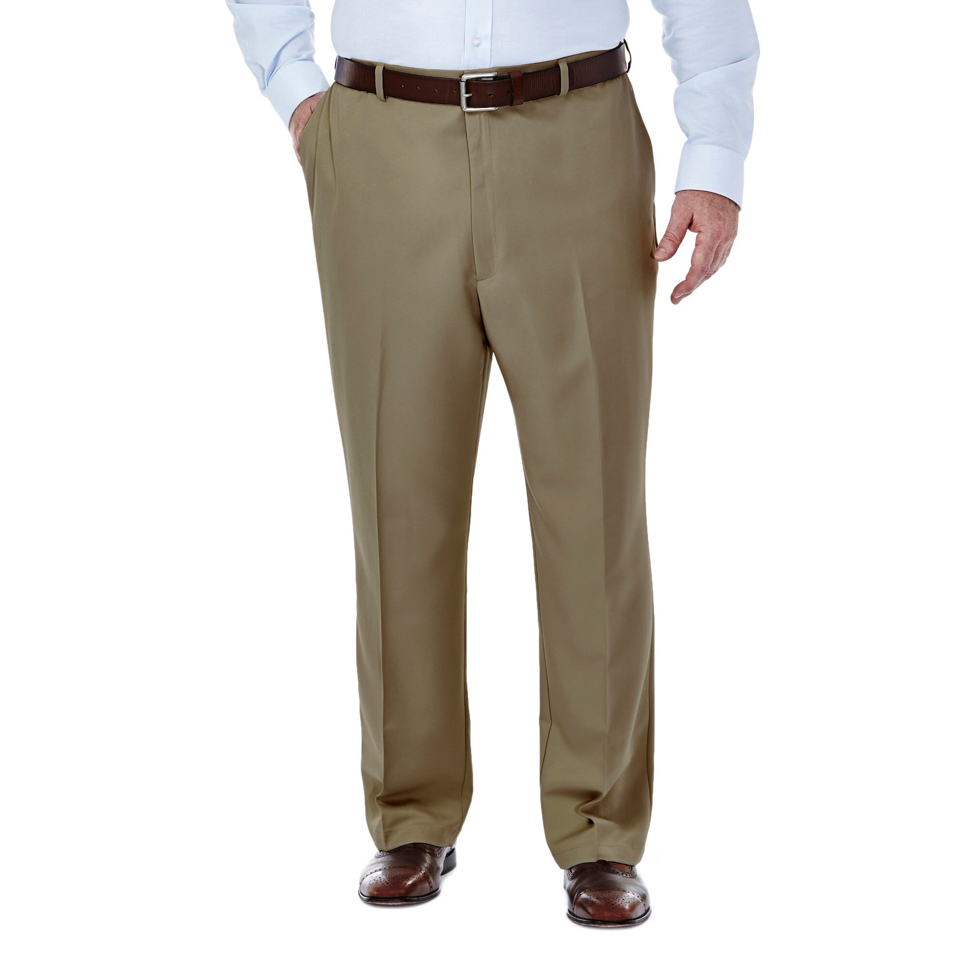 Haggar Big & Tall Cool 18 Pant Taupe (41714529498 Clothing Pants) photo