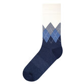 Placed Argyle Socks, DARK BLUE view# 1