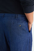 Big &amp; Tall Stretch Denim Trouser, Medium Blue view# 5