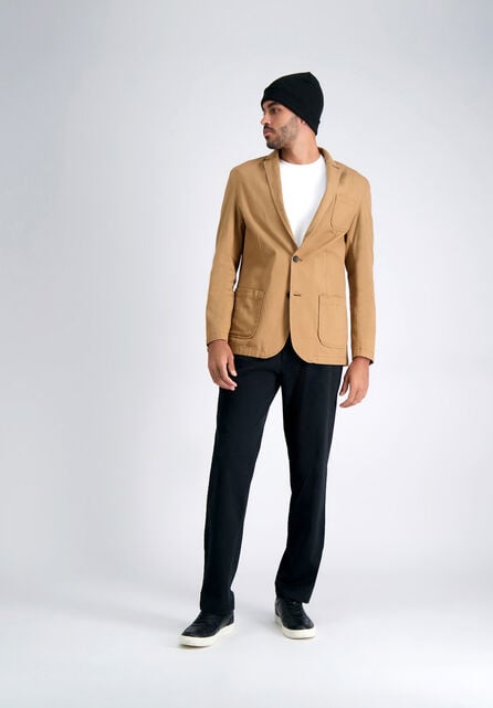 Jantour Brand Men's Autumn 98% Cotton Pants Men Business Slim Elastic  Casual Black Khaki Fit Straight Pant Trousers Male