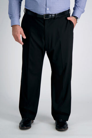 Big &amp; Tall J.M. Haggar Premium Stretch Suit Pant - Flat Front, Black