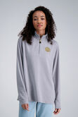 Pro Football Hall of Fame X Haggar &ndash; Long Sleeve Ribbed Quarter Zip, Silver view# 2