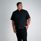 Big &amp; Tall Microfiber Plaid Shirt, Black view# 1