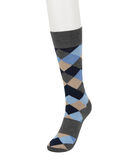 Charcoal Argyle Socks, Bean view# 1