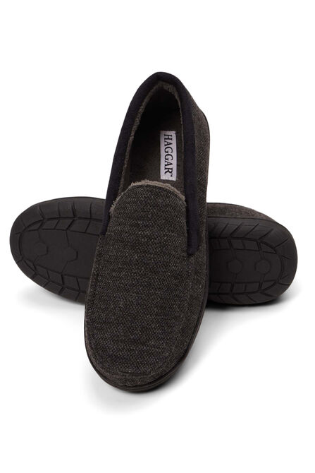 Textured Venetian Slippers, Graphite view# 1