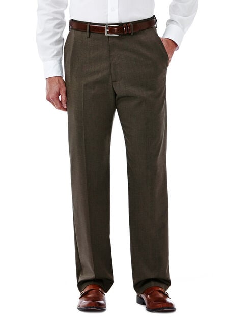 Big &amp; Tall Premium Stretch Solid Dress Pant, Medium Brown
