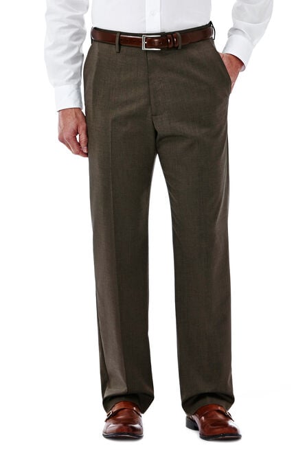 Big &amp; Tall Premium Stretch Solid Dress Pant, Medium Brown view# 1