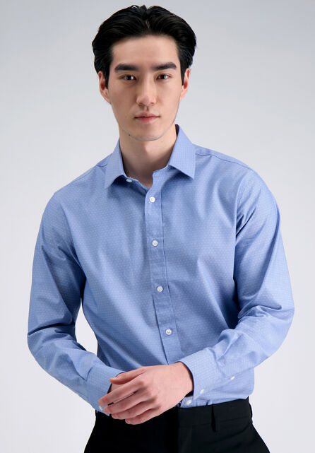 Cotton Dress Shirt - Blue Dobby, Cobalt