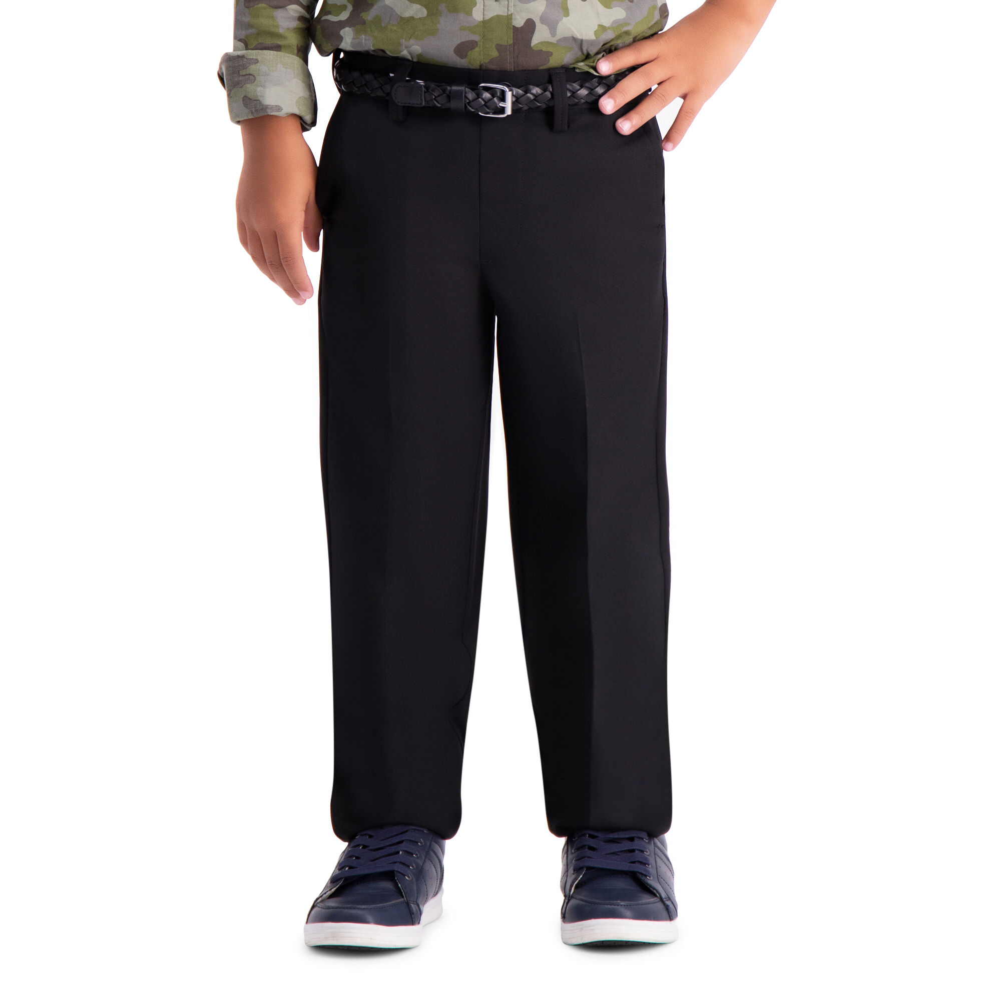 Haggar Boys Cool 18 Pro Pant (4-7) Black (BCB0004 Clothing Pants) photo