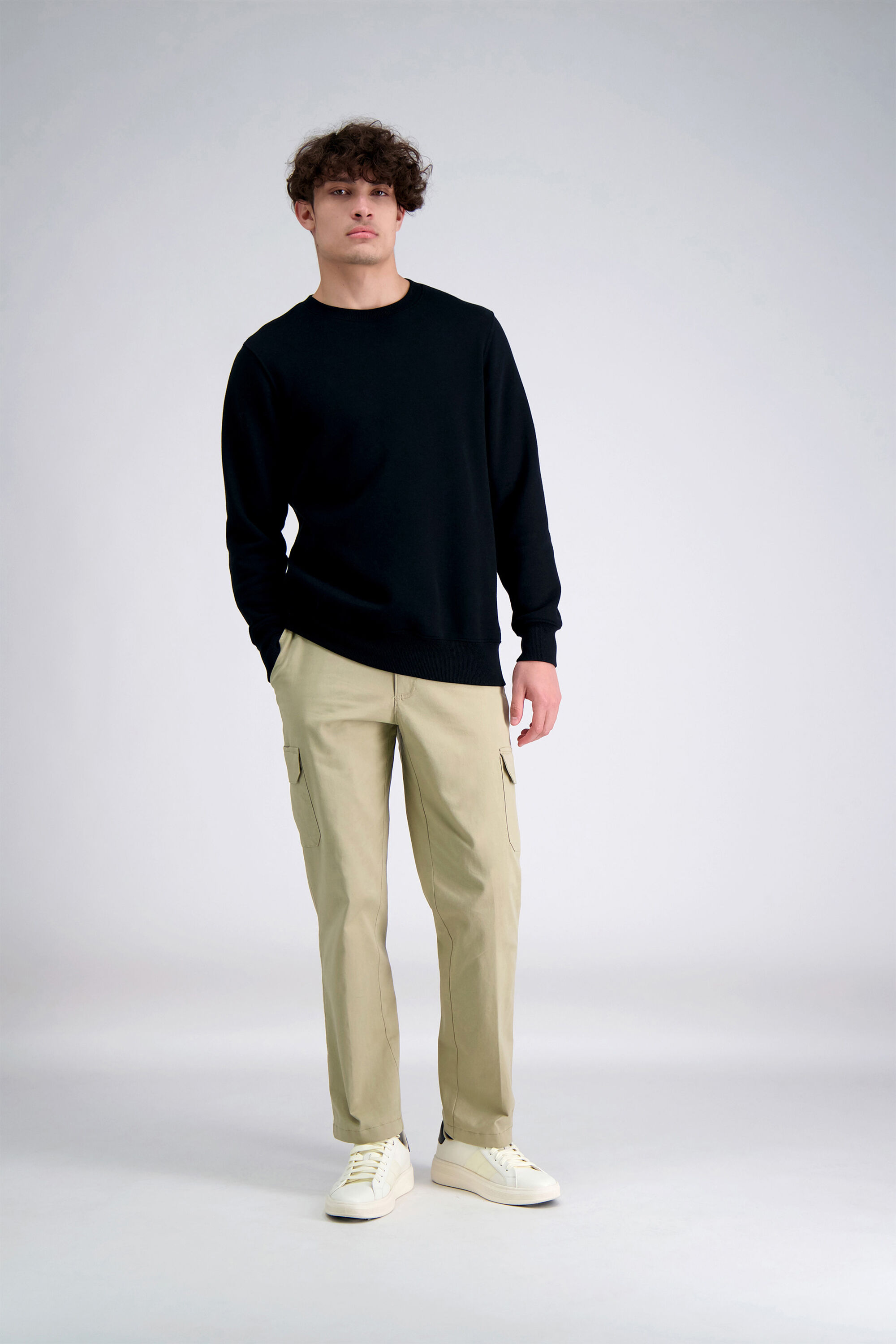 Stretch Comfort Cargo Pant Classic Fit Flat Front Haggar