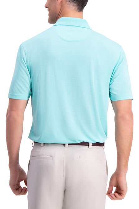 Solid Marl Golf Polo, Blue view# 2