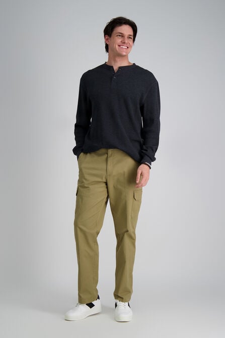 Stretch Comfort Cargo Pant, Classic Fit, Flat Front