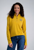 Pro Football Hall of Fame X Haggar &ndash; Long Sleeve Ribbed Quarter Zip, Golden Yellow view# 2