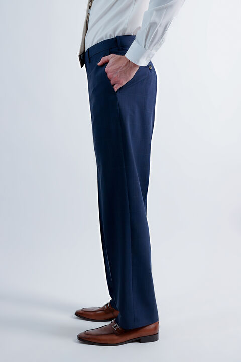 J.M. Haggar Prince of Wales Suit Pant, Navy view# 2