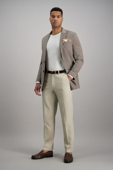 Wrinkle Free Performance Khaki Pant, Sand view# 3