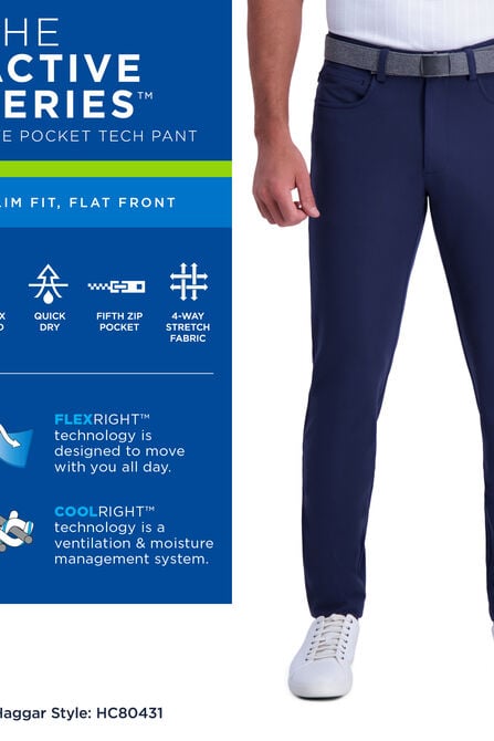 Built-In Flex Dry-Quick Zip-Pocket Tech Joggers For Boys