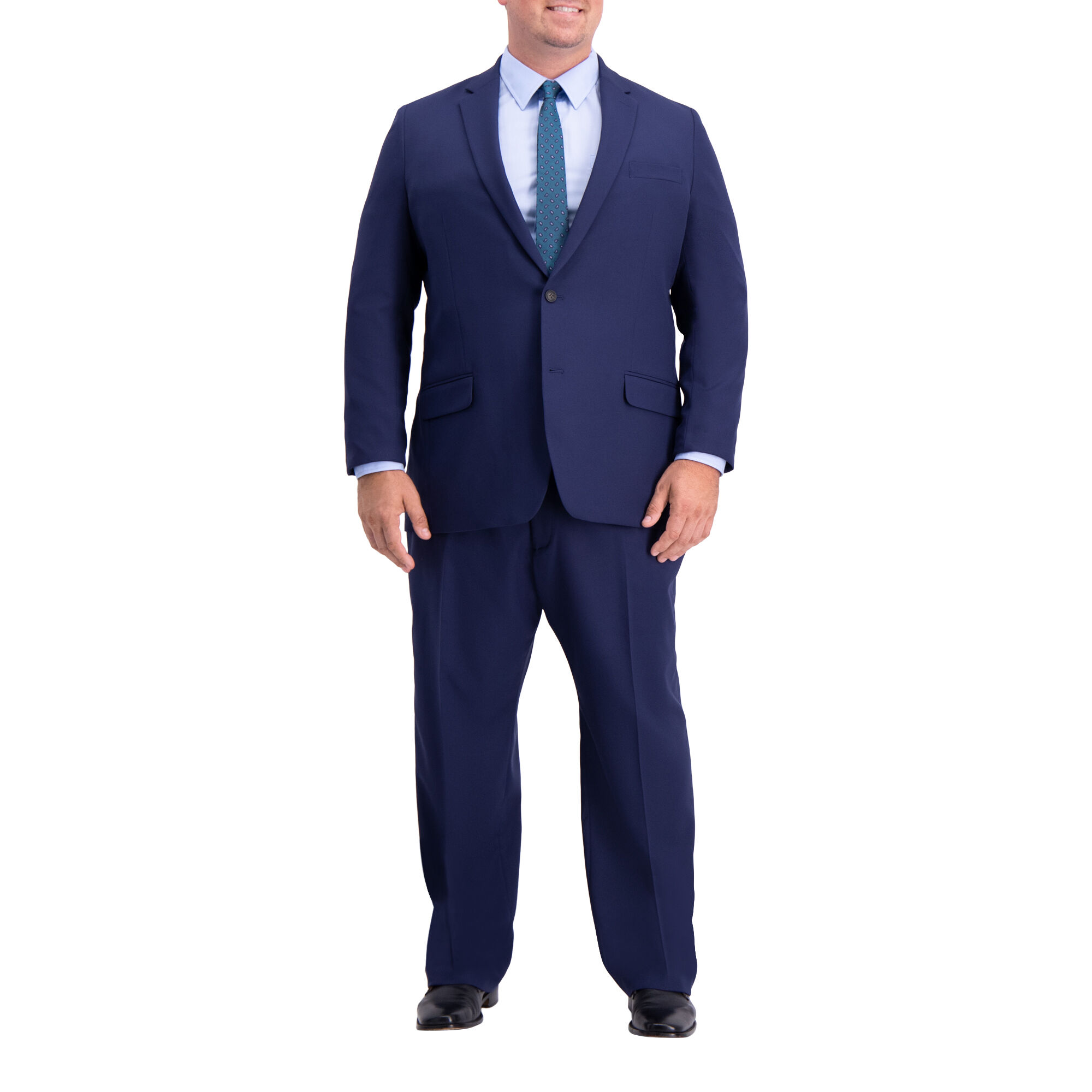 Haggar Big & Tall Active Series Herringbone Suit Jacket Midnight (HZ90243 Clothing Suits) photo